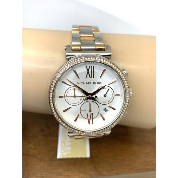 Michael Kors Women\'s Watch MK6558 Sofie Quartz Chronograph Rose Gold Steel 39mm main image 7